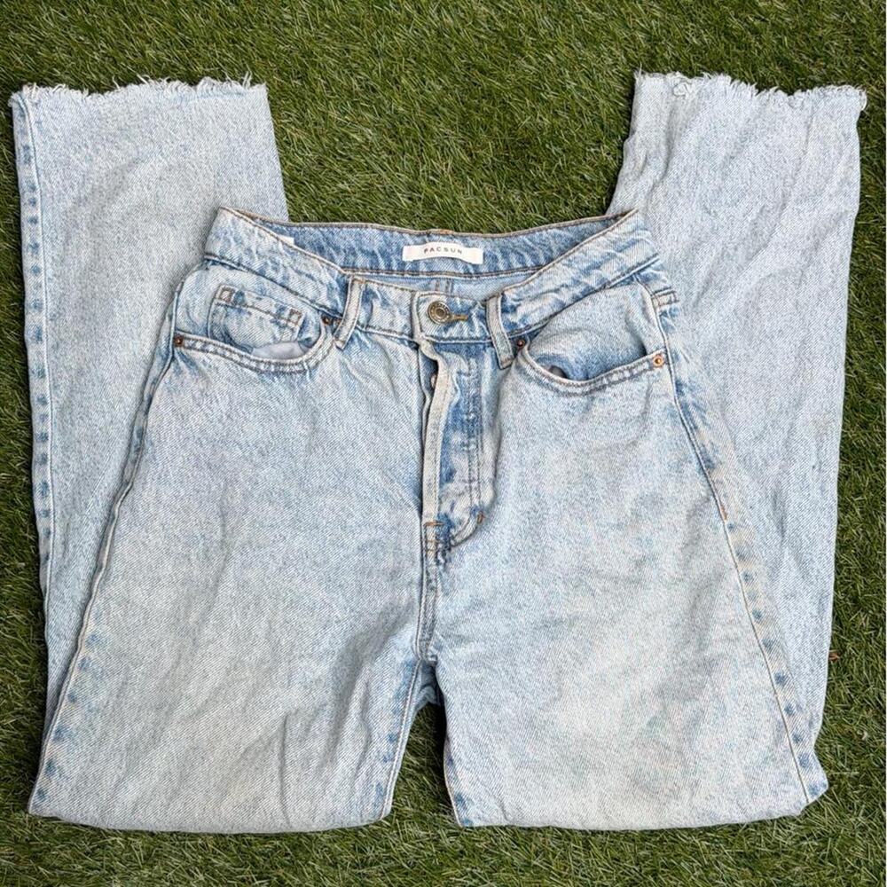 Pacsun light wash high waisted straight leg